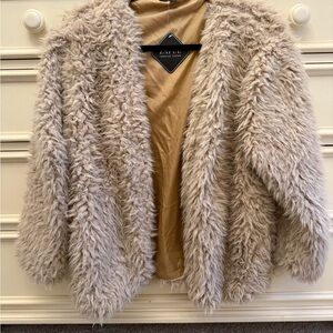 Zaful Women's Cream Teddy Jacket